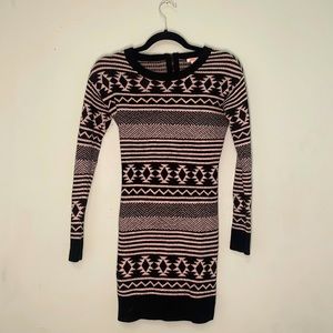 Black and White Sweater Dress